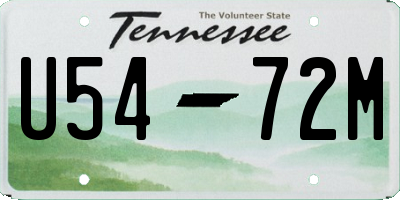 TN license plate U5472M