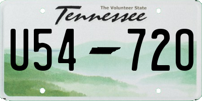 TN license plate U5472O