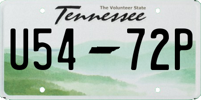 TN license plate U5472P