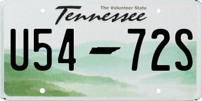TN license plate U5472S