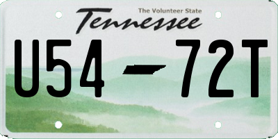 TN license plate U5472T