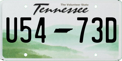 TN license plate U5473D