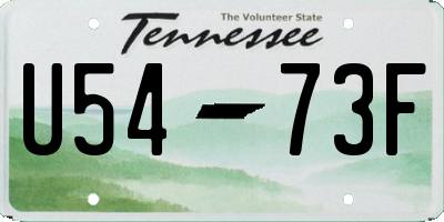 TN license plate U5473F