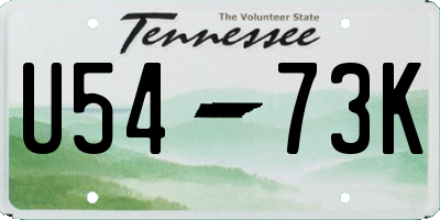 TN license plate U5473K