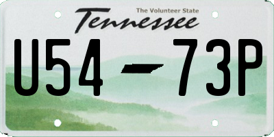 TN license plate U5473P