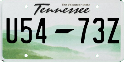 TN license plate U5473Z