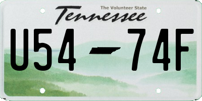 TN license plate U5474F