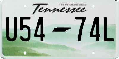 TN license plate U5474L