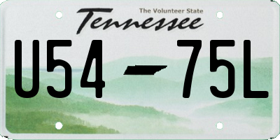 TN license plate U5475L