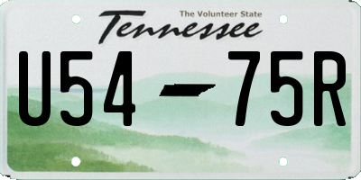 TN license plate U5475R