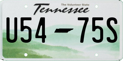 TN license plate U5475S