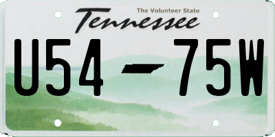 TN license plate U5475W