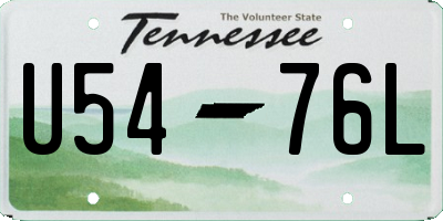 TN license plate U5476L