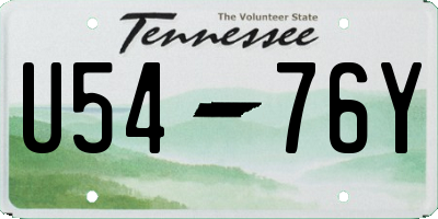 TN license plate U5476Y