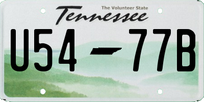 TN license plate U5477B