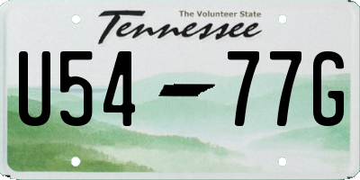 TN license plate U5477G