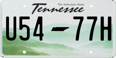 TN license plate U5477H