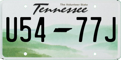 TN license plate U5477J