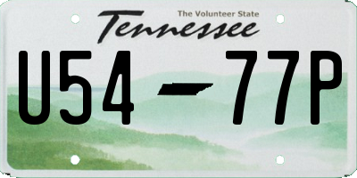 TN license plate U5477P