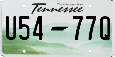 TN license plate U5477Q