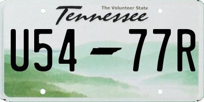 TN license plate U5477R