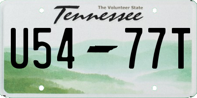 TN license plate U5477T