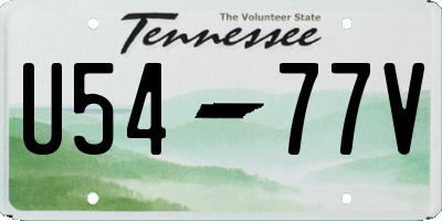 TN license plate U5477V