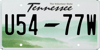 TN license plate U5477W