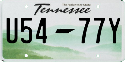 TN license plate U5477Y