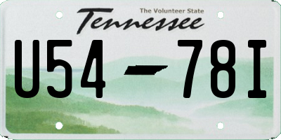 TN license plate U5478I
