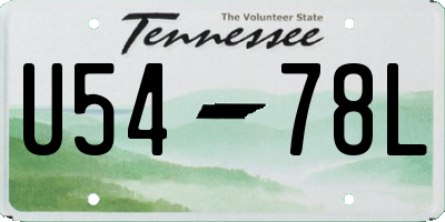 TN license plate U5478L