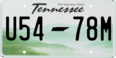 TN license plate U5478M