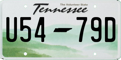 TN license plate U5479D