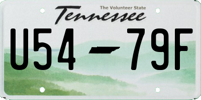 TN license plate U5479F