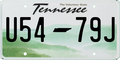 TN license plate U5479J