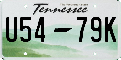 TN license plate U5479K