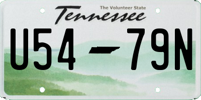 TN license plate U5479N