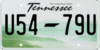 TN license plate U5479U