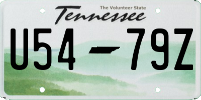 TN license plate U5479Z