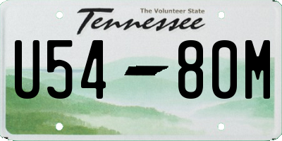 TN license plate U5480M