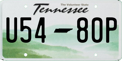 TN license plate U5480P