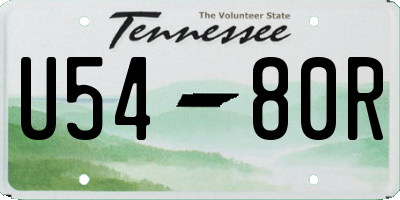 TN license plate U5480R