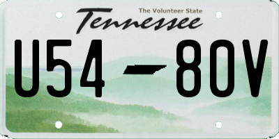TN license plate U5480V