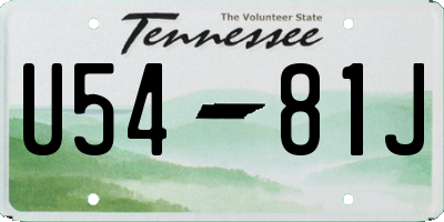 TN license plate U5481J