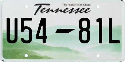 TN license plate U5481L
