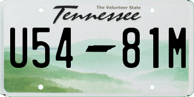 TN license plate U5481M