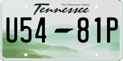 TN license plate U5481P
