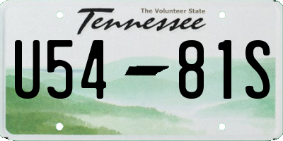 TN license plate U5481S