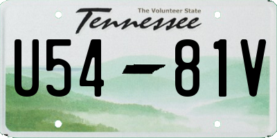 TN license plate U5481V