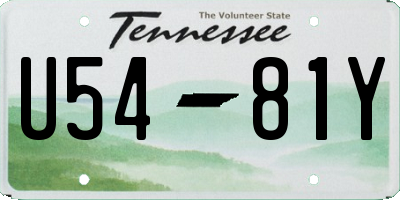 TN license plate U5481Y